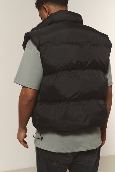 Puffer Weste Kurz Schwarz Männer