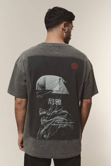 Oversize T -Shirt Grau Männer
