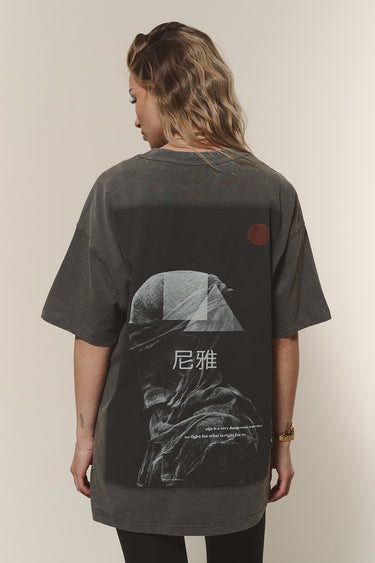Oversize T -Shirt Grau Frauen