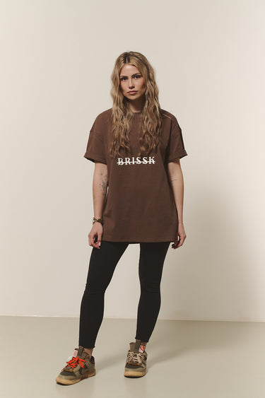 Oversize T-Shirt braun Frauen