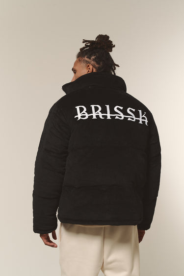 Cord Pufferjacke schwarz Männer