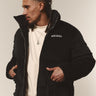 Cord Pufferjacke schwarz Männer