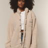Sherpa Oversize Hemdjacke Frauen 