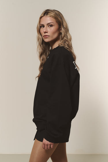 Oversize Sweatshirt Schwarz Frauen