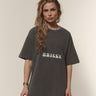 Oversize T -Shirt Grau Frauen 