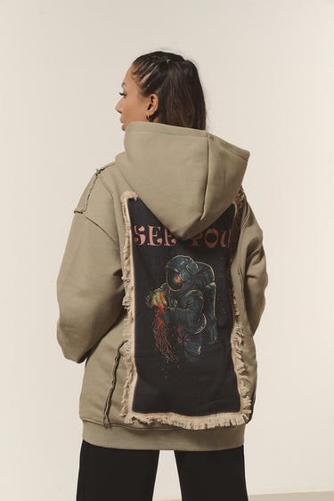 Oversize Hoodie Hellgrün Frauen