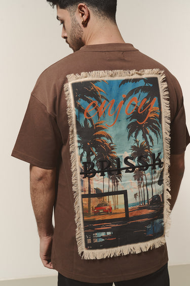 Oversize T-Shirt braun Männer